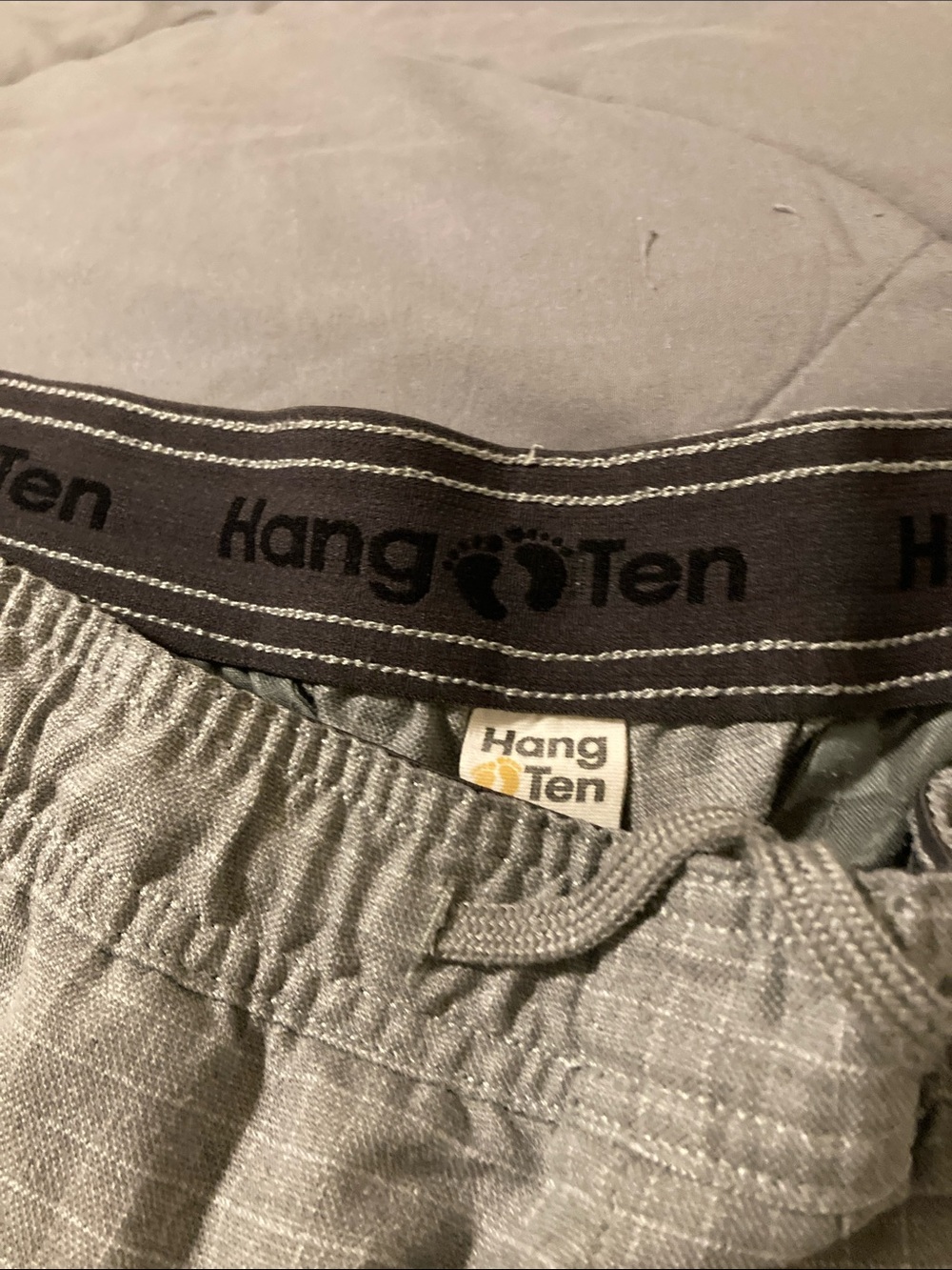 Hang Ten Grey Elastic Waistband Lounge Shorts